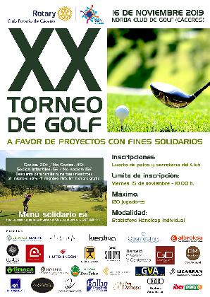 XX Torneo Benéfico de Golf  ROTARY CLUB DE CÁCERES