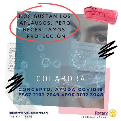 Rotary Club Cáceres se suma a la carrera contra el virus